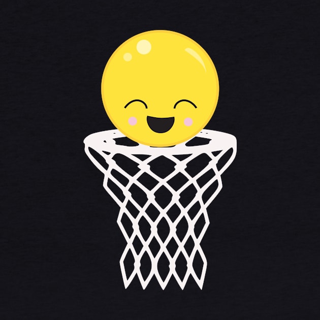 Smiley Emoji Basketball Sports Design by 4Craig